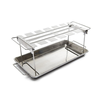 Broil King 64152 Stainless Steel Wing Rack with Drip Pan - Bourlier's Barbecue and Fireplace