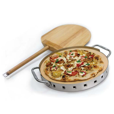 Broil King 69816 Professional Pizza Stone with Stainless Steel Support - Bourlier's Barbecue and Fireplace