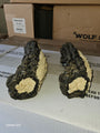Pair of Extra Top Ceramic Fireplace Logs for Vented Gas Logs A-0544