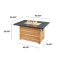 Darien Rectangular Gas Fire Pit Table with Everblend Top by Outdoor Great Room DAR-1224-EBG-K