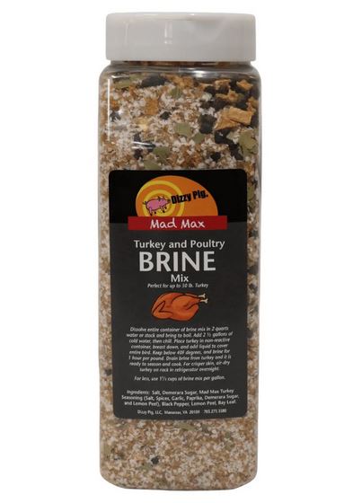 Dizzy Pig Mad Max Turkey Brine 36 Oz Bottle All Natural for Poultry 00057