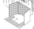 Weathered Fire Brick Liner Kit for Monessen 2000 Series Direct Vent FB4742W10B