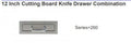 PCM 12 Inch Cutting Board / Knife Stainless Steel Outdoor Kitchen Drawer Combo 260-BRDCB