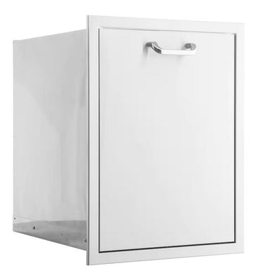 20-Inch Stainless Steel Roll-Out Double Trash & Recycling Bin for Outdoor Kitchen 260-TREC-DRW - Bourlier's Barbecue and Fireplace