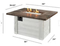 Great Outdoor Room Alcott Rectangular Gas Fire Pit Table ALC-1224