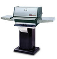 TJK 2 Burner Natural Gas Grill on a Black Patio / Deck Base by MHP