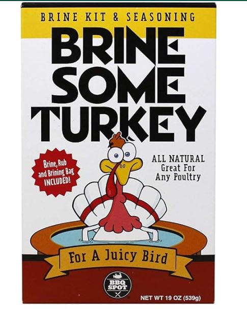 Brine Some Turkey - All-Natural 19 Ounce Brine Kit and Seasoning by BBQ Spot OW85235