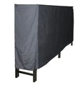 8 ft. Heavy Duty Wood Storage Log Rack plus Cover Combo LS938-96 + LC6-8LC