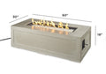 The Outdoor Greatroom Cove 60-Inch Linear Gas Fire Pit Table  CV-1242