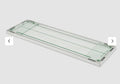 Outdoor Greatroom Linear Folding Glass Wind Guard for Fire Table FWG-1242