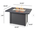 Outdoor Greatroom Havenwood Rectangular Gas Fire Pit Table 44
