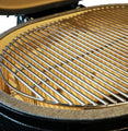Primo All-In-One Oval Large 300 Ceramic Kamado Grill With Cradle, Side Shelves, And Stainless Steel Grates - PGCLGC
