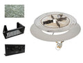 The Outdoor GreatRoom Company Crystal Fire Plus 36 Inch DIY Flat Round 105,000 BTU Propane Fire Pit Burner Kit - Stainless Steel DIY-36-RD-K