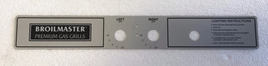 Broilmaster Gas Grill P3 Control Panel Label for Electronic Igniter B101517 - Bourlier's Barbecue and Fireplace