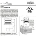 Majestic / Heatilator Square Termination Cap Black SL300 Pipe ST375