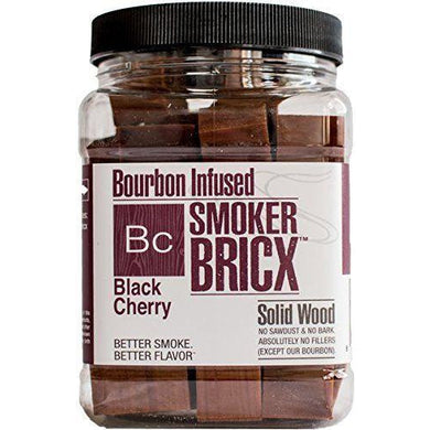 Smoker Bricx Bourbon Infused Black Cherry BBQ Smoking Chunks 32oz - Bourlier's Barbecue and Fireplace