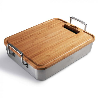 Napoleon Grills 56033 Premium Stainless Steel Roasting Pan with Bamboo Cutting Board - Bourlier's Barbecue and Fireplace