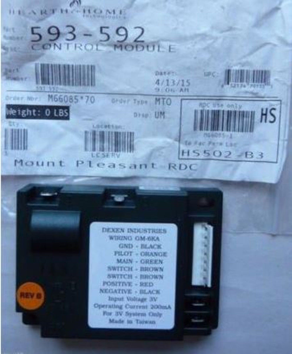 Module 593 Models HHT 3 volt IPI Fireplace Electronic Ignition Control Module 593-592 by ...