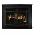 Residential Retreat FL-8500 Finley Fireplace Cabinet Style Smoked Glass Doors - Black Finish (Small) - Bourlier's Barbecue and Fireplace